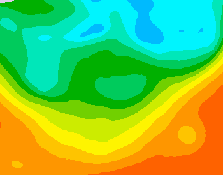GDPS 500 millibar geopotential height 156 hour forecast chart for Canada based on 2025/05/30 1200Z data
