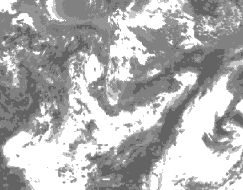 GDPS total cloud 156 hour forecast chart for Canada based on 2025/05/30 0000Z data