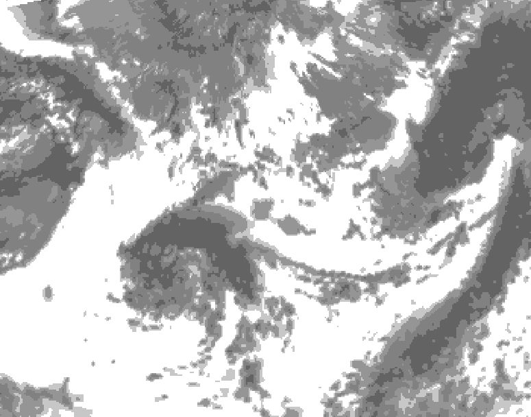 GDPS total cloud 240 hour forecast chart for Canada based on 2025/05/30 0000Z data
