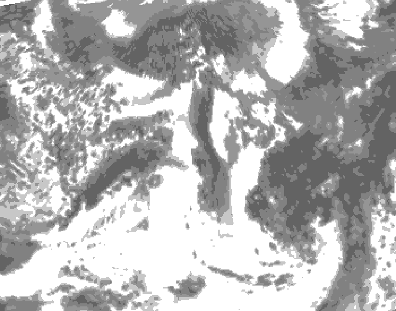 GDPS total cloud 036 hour forecast chart for Canada based on 2025/05/30 1200Z data