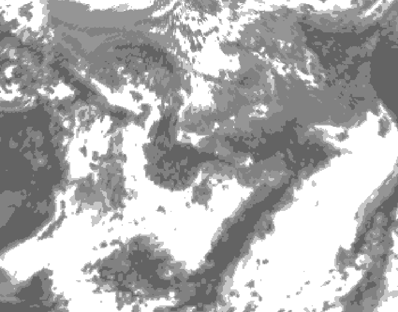 GDPS total cloud 120 hour forecast chart for Canada based on 2025/05/30 1200Z data