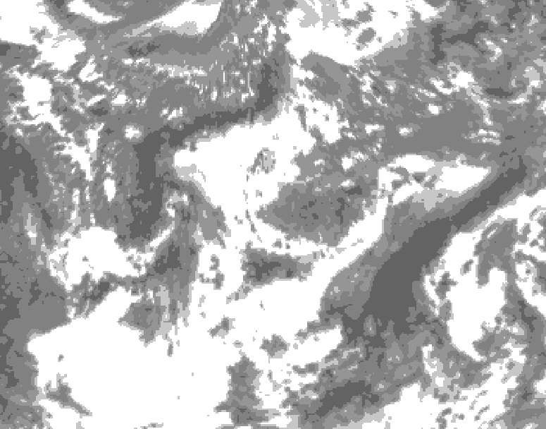 GDPS total cloud 174 hour forecast chart for Canada based on 2025/05/30 1200Z data