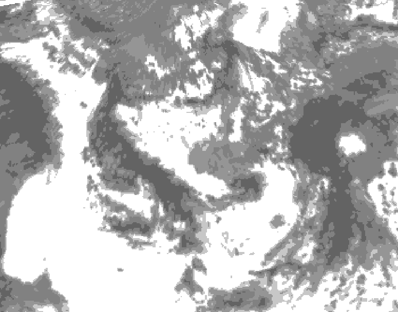 GDPS total cloud 198 hour forecast chart for Canada based on 2025/05/30 1200Z data