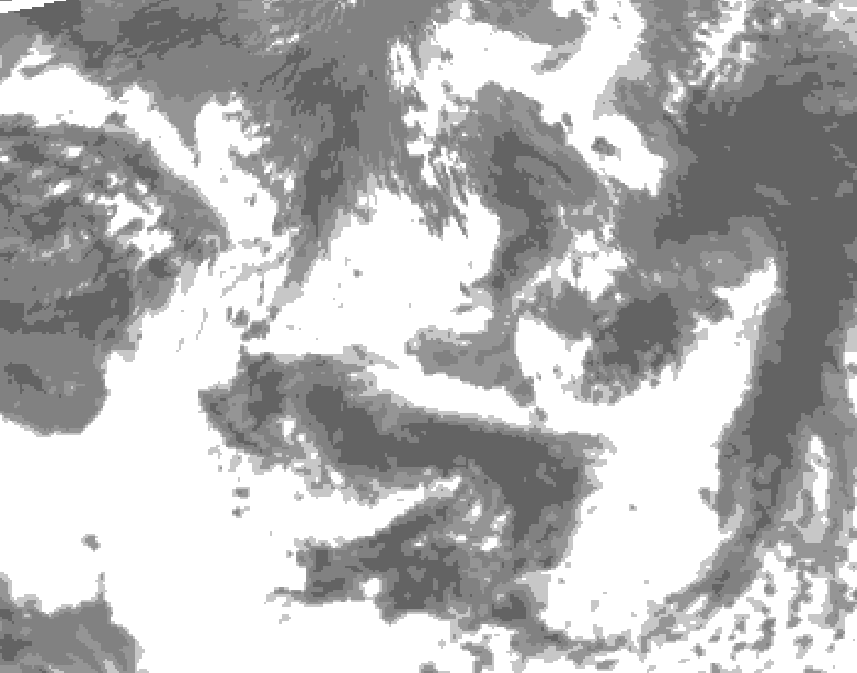 GDPS total cloud 222 hour forecast chart for Canada based on 2025/05/30 1200Z data