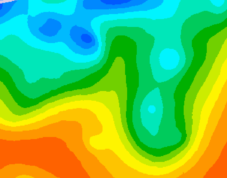 GDPS 500 millibar geopotential height 012 hour forecast chart for Canada based on 2025/05/31 0000Z data