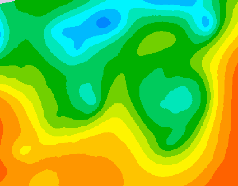 GDPS 500 millibar geopotential height 048 hour forecast chart for Canada based on 2025/05/31 0000Z data