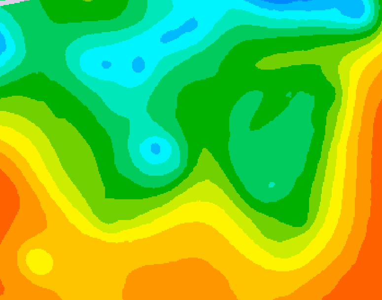 GDPS 500 millibar geopotential height 060 hour forecast chart for Canada based on 2025/05/31 0000Z data