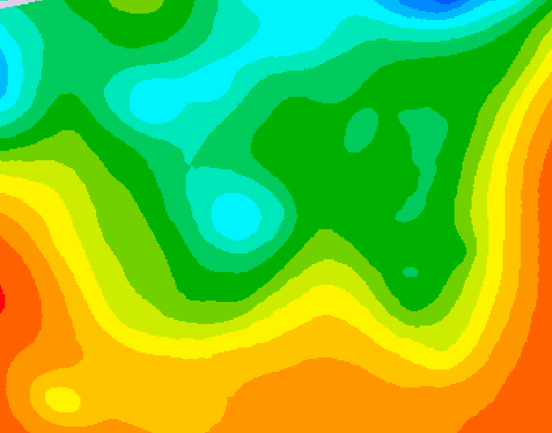 GDPS 500 millibar geopotential height 072 hour forecast chart for Canada based on 2025/05/31 0000Z data