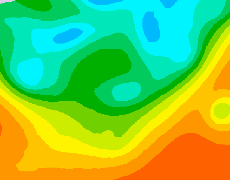 GDPS 500 millibar geopotential height 138 hour forecast chart for Canada based on 2025/05/31 0000Z data