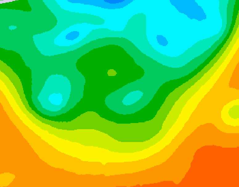 GDPS 500 millibar geopotential height 156 hour forecast chart for Canada based on 2025/05/31 0000Z data