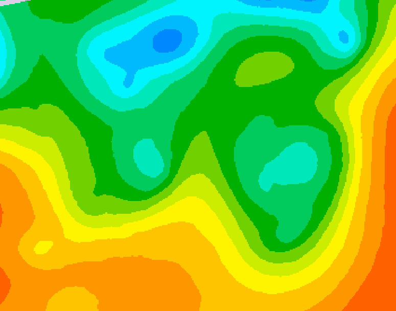 GDPS 500 millibar geopotential height 036 hour forecast chart for Canada based on 2025/05/31 1200Z data