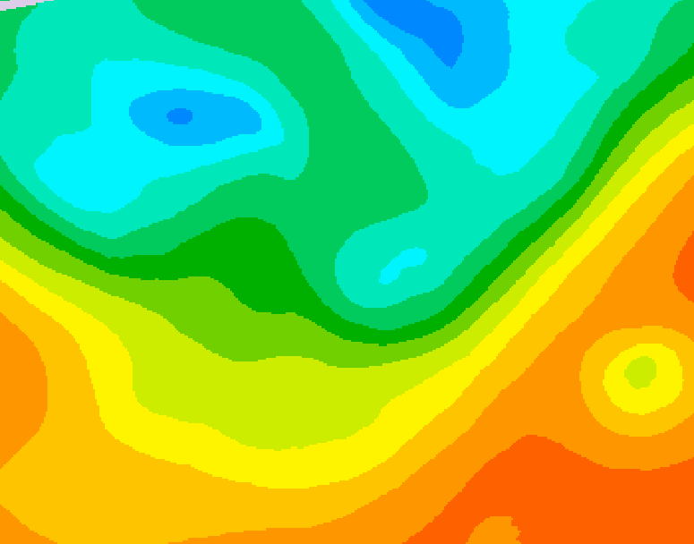 GDPS 500 millibar geopotential height 120 hour forecast chart for Canada based on 2025/05/31 1200Z data