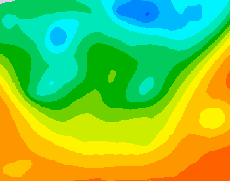 GDPS 500 millibar geopotential height 150 hour forecast chart for Canada based on 2025/05/31 1200Z data
