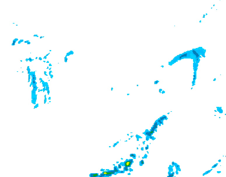 GDPS precipitation 132 hour forecast chart for Canada based on 2025/05/31 0000Z data