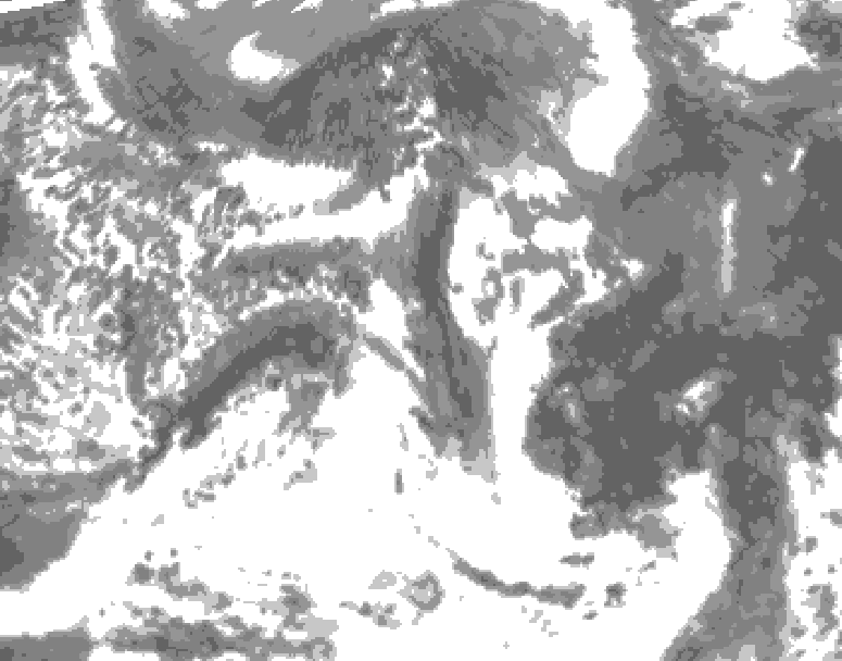 GDPS total cloud 024 hour forecast chart for Canada based on 2025/05/31 0000Z data
