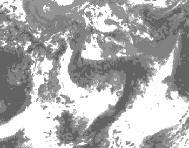 GDPS total cloud 108 hour forecast chart for Canada based on 2025/05/31 0000Z data