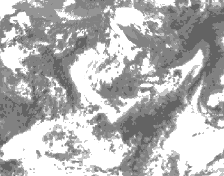 GDPS total cloud 144 hour forecast chart for Canada based on 2025/05/31 0000Z data