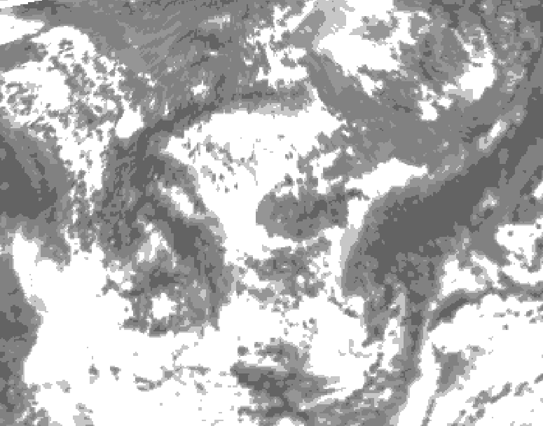 GDPS total cloud 168 hour forecast chart for Canada based on 2025/05/31 0000Z data