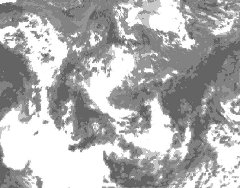 GDPS total cloud 180 hour forecast chart for Canada based on 2025/05/31 0000Z data