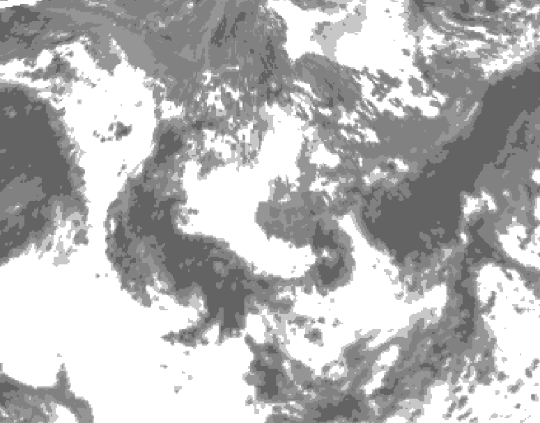 GDPS total cloud 186 hour forecast chart for Canada based on 2025/05/31 0000Z data