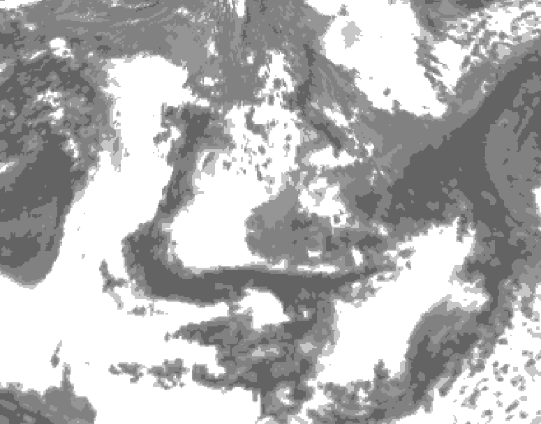 GDPS total cloud 204 hour forecast chart for Canada based on 2025/05/31 0000Z data