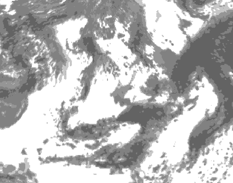 GDPS total cloud 216 hour forecast chart for Canada based on 2025/05/31 0000Z data