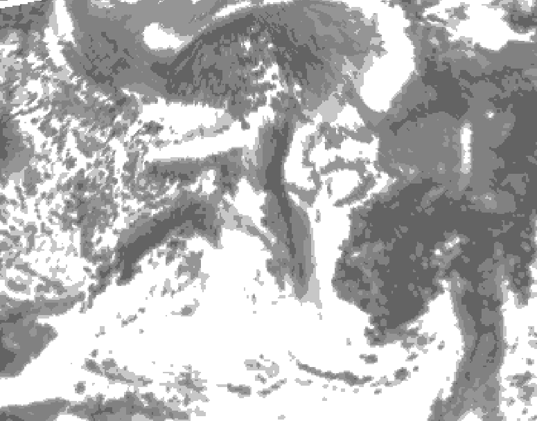 GDPS total cloud 012 hour forecast chart for Canada based on 2025/05/31 1200Z data