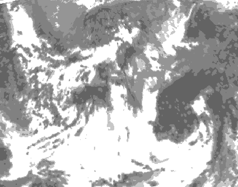 GDPS total cloud 024 hour forecast chart for Canada based on 2025/05/31 1200Z data