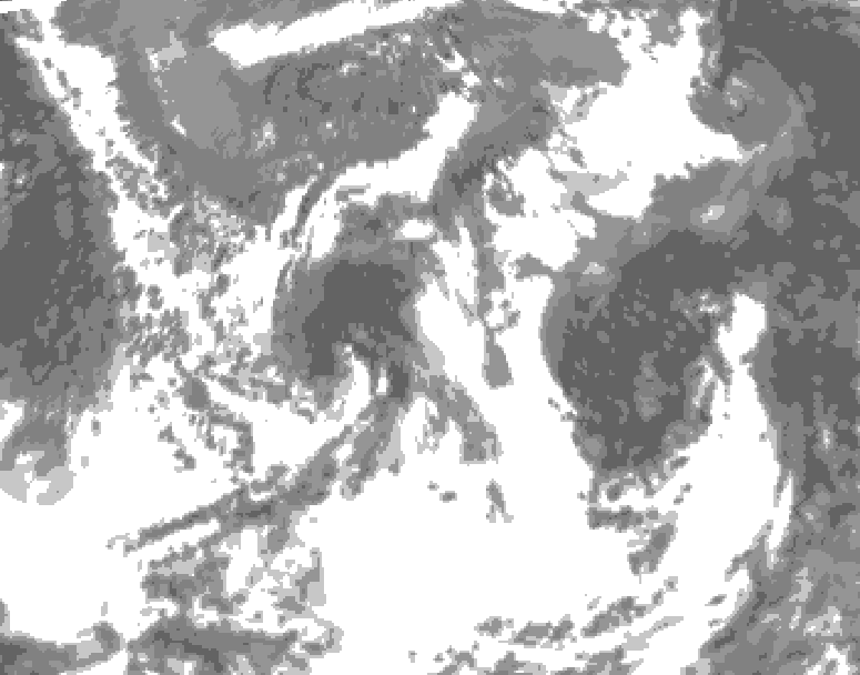GDPS total cloud 036 hour forecast chart for Canada based on 2025/05/31 1200Z data