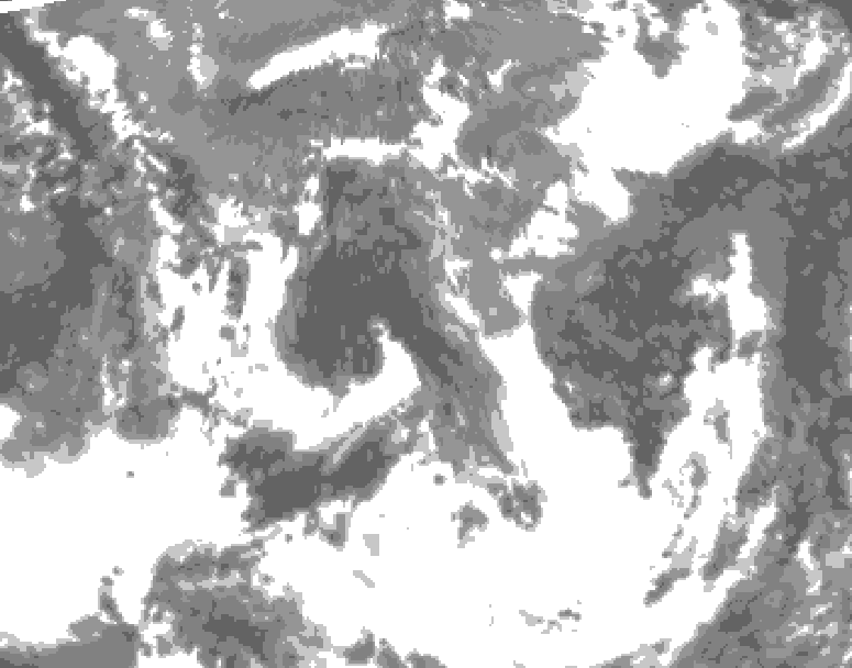 GDPS total cloud 048 hour forecast chart for Canada based on 2025/05/31 1200Z data