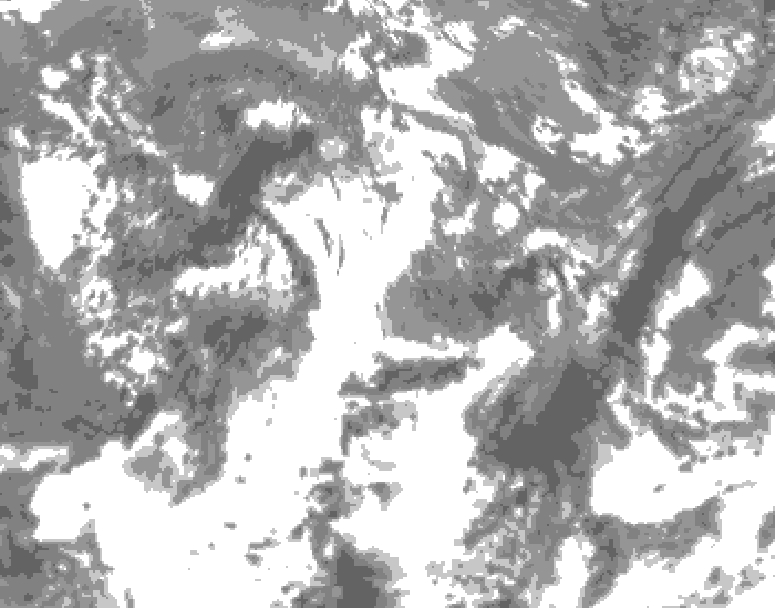 GDPS total cloud 150 hour forecast chart for Canada based on 2025/05/31 1200Z data