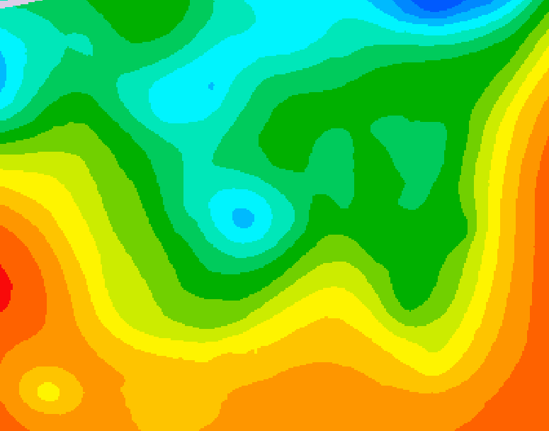 GDPS 500 millibar geopotential height 036 hour forecast chart for Canada based on 2025/06/01 1200Z data