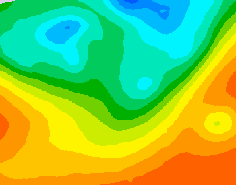 GDPS 500 millibar geopotential height 108 hour forecast chart for Canada based on 2025/06/01 1200Z data