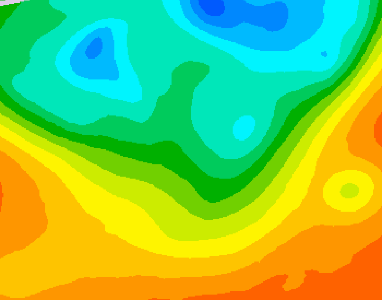 GDPS 500 millibar geopotential height 120 hour forecast chart for Canada based on 2025/06/01 1200Z data