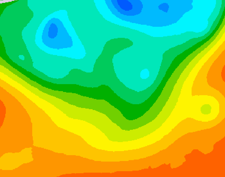 GDPS 500 millibar geopotential height 126 hour forecast chart for Canada based on 2025/06/01 1200Z data