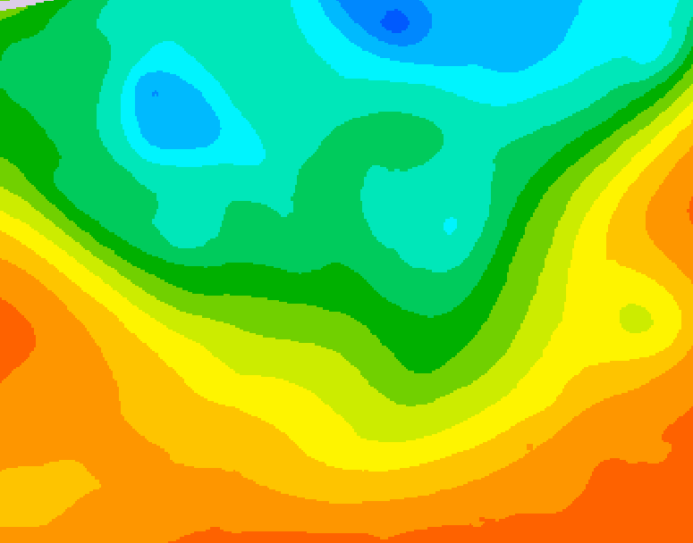 GDPS 500 millibar geopotential height 132 hour forecast chart for Canada based on 2025/06/01 1200Z data