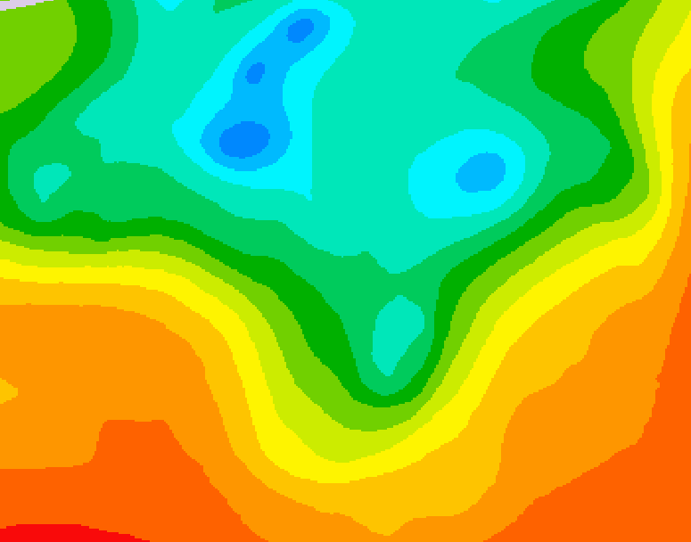 GDPS 500 millibar geopotential height 198 hour forecast chart for Canada based on 2025/06/01 1200Z data