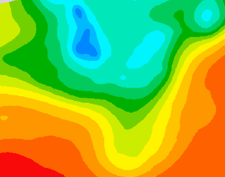GDPS 500 millibar geopotential height 222 hour forecast chart for Canada based on 2025/06/01 1200Z data