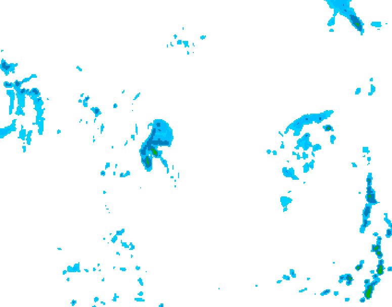 GDPS precipitation 024 hour forecast chart for Canada based on 2025/06/01 0000Z data
