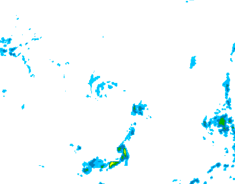 GDPS precipitation 060 hour forecast chart for Canada based on 2025/06/01 0000Z data