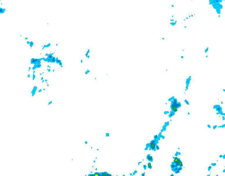 GDPS precipitation 132 hour forecast chart for Canada based on 2025/06/01 0000Z data