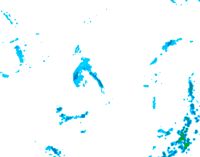GDPS precipitation 024 hour forecast chart for Canada based on 2025/06/01 1200Z data