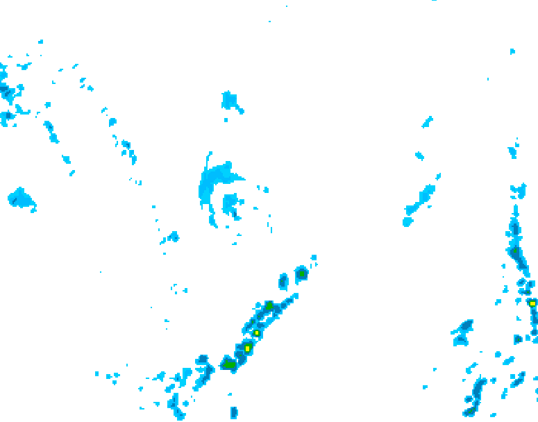GDPS precipitation 036 hour forecast chart for Canada based on 2025/06/01 1200Z data