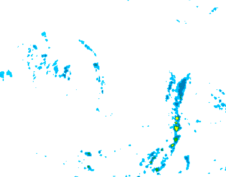 GDPS precipitation 132 hour forecast chart for Canada based on 2025/06/01 1200Z data