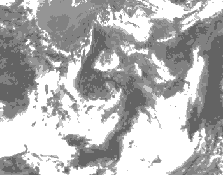 GDPS total cloud 048 hour forecast chart for Canada based on 2025/06/01 1200Z data