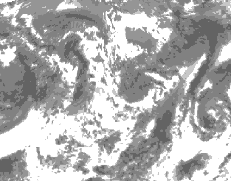 GDPS total cloud 108 hour forecast chart for Canada based on 2025/06/01 1200Z data