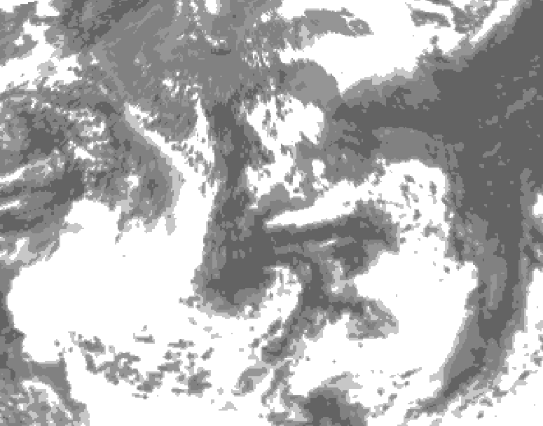 GDPS total cloud 180 hour forecast chart for Canada based on 2025/06/01 1200Z data