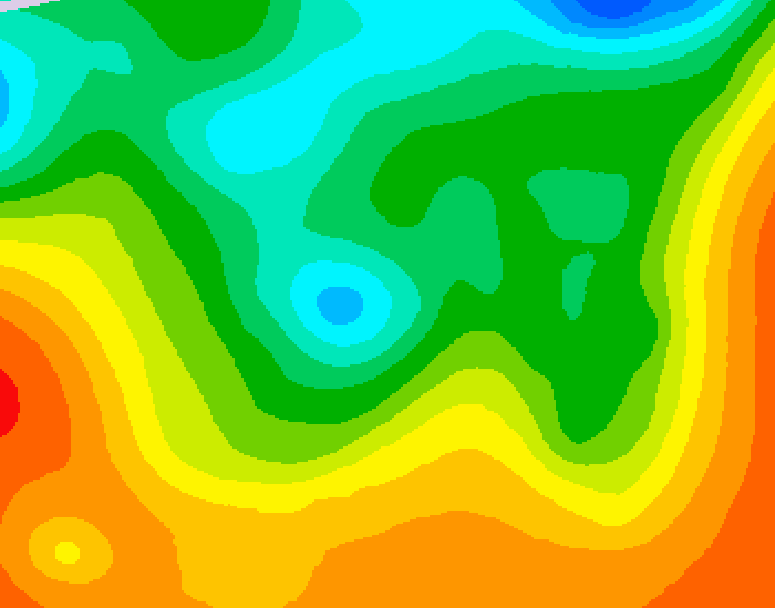 GDPS 500 millibar geopotential height 024 hour forecast chart for Canada based on 2025/06/02 0000Z data