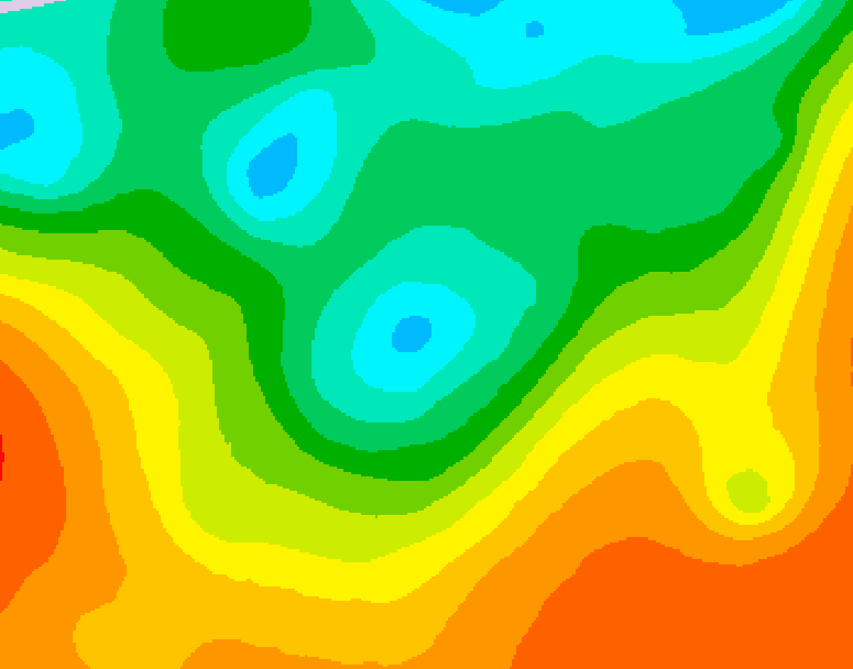 GDPS 500 millibar geopotential height 048 hour forecast chart for Canada based on 2025/06/02 0000Z data