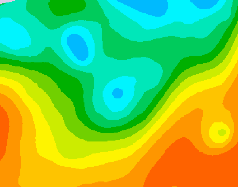 GDPS 500 millibar geopotential height 060 hour forecast chart for Canada based on 2025/06/02 0000Z data